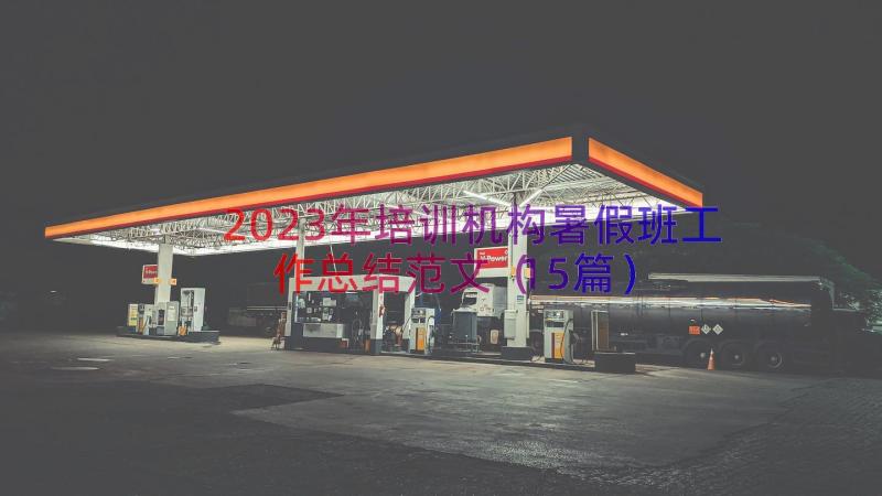 2023年培训机构暑假班工作总结范文（15篇）