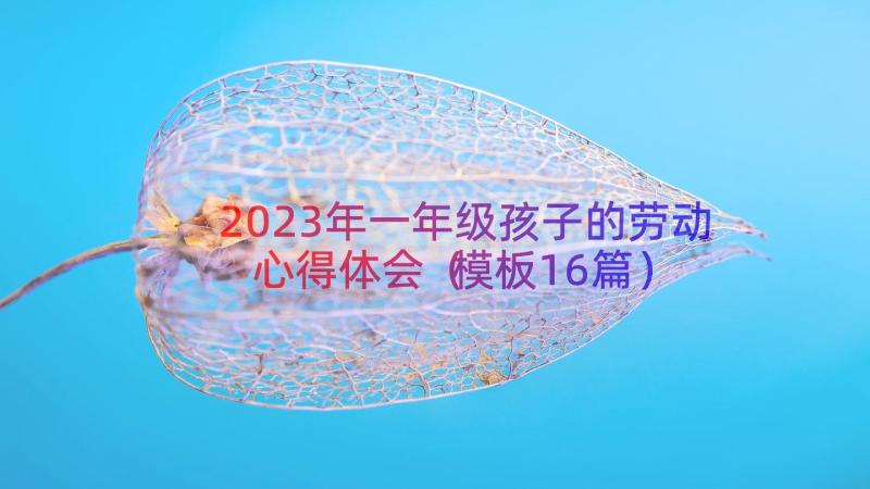 2023年一年级孩子的劳动心得体会（模板16篇）