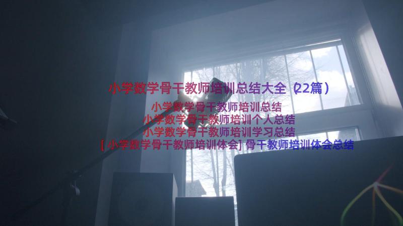 小学数学骨干教师培训总结大全（22篇）