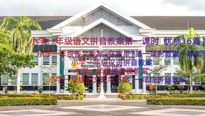 小学一年级语文拼音教案第一课时（优质16篇）