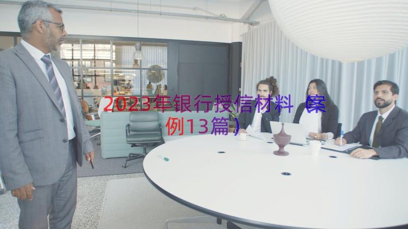 2023年银行授信材料（案例13篇）