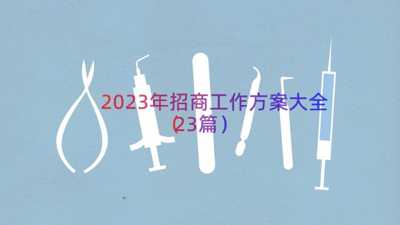 2023年招商工作方案大全（23篇）