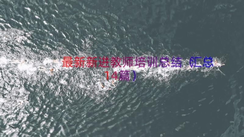 最新新进教师培训总结（汇总14篇）