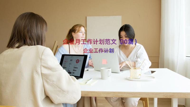 企业月工作计划范文（20篇）