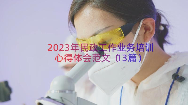 2023年民政工作业务培训心得体会范文（13篇）