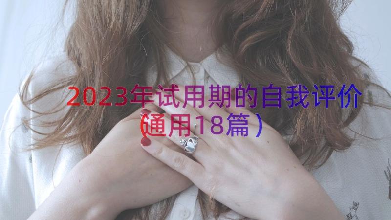 2023年试用期的自我评价（通用18篇）