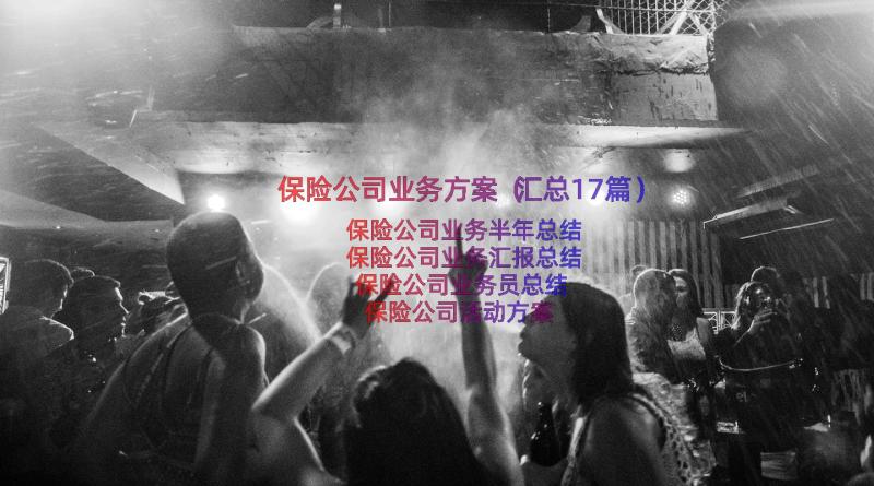 保险公司业务方案（汇总17篇）