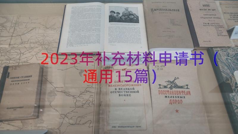 2023年补充材料申请书（通用15篇）