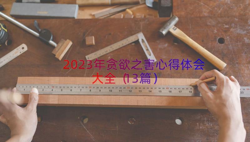 2023年贪欲之害心得体会大全（13篇）