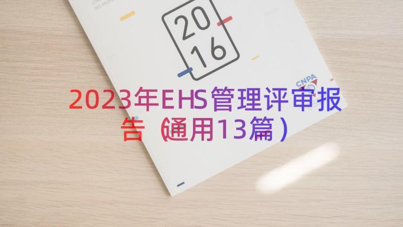 2023年EHS管理评审报告（通用13篇）