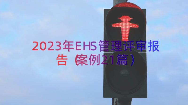 2023年EHS管理评审报告（案例21篇）