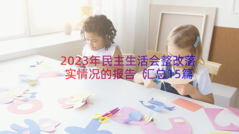 2023年民主生活会整改落实情况的报告（汇总15篇）