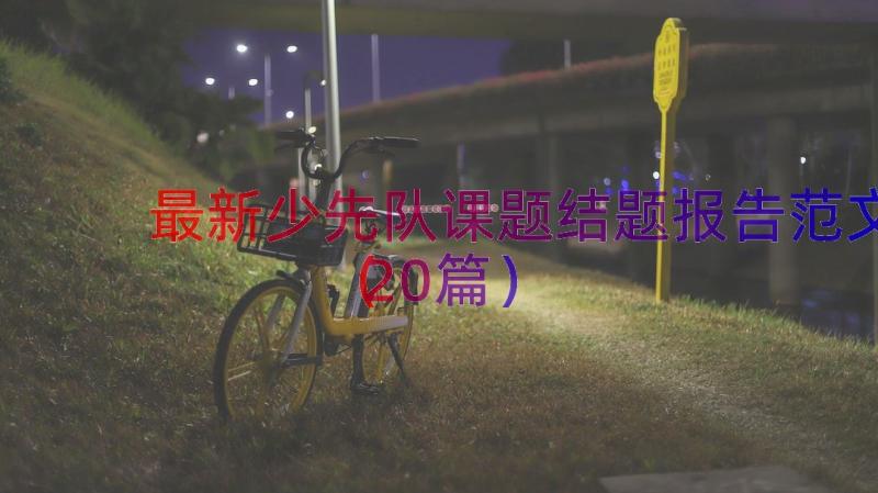 最新少先队课题结题报告范文（20篇）