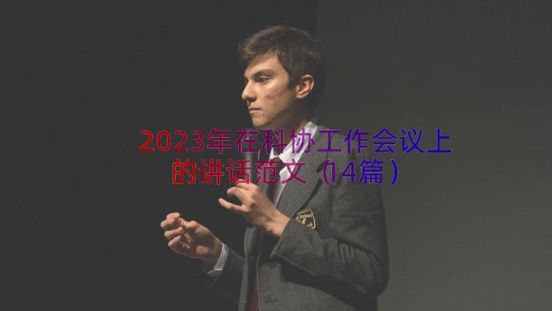 2023年在科协工作会议上的讲话范文（14篇）