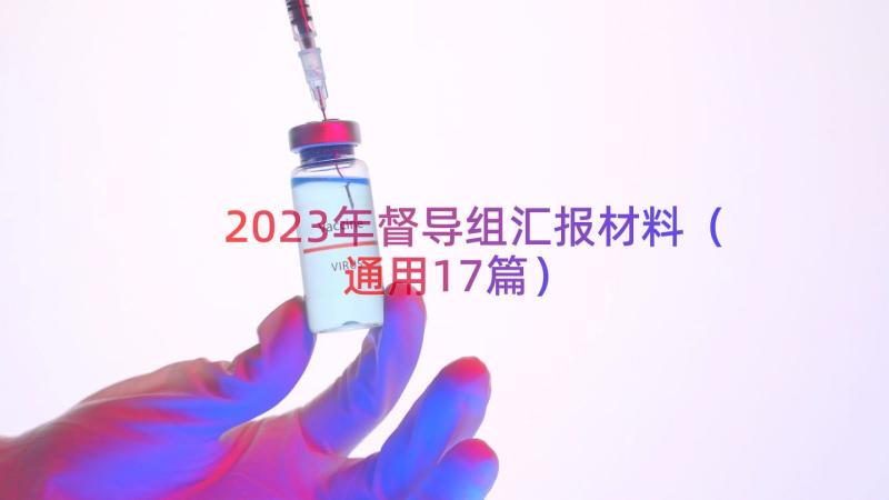 2023年督导组汇报材料（通用17篇）