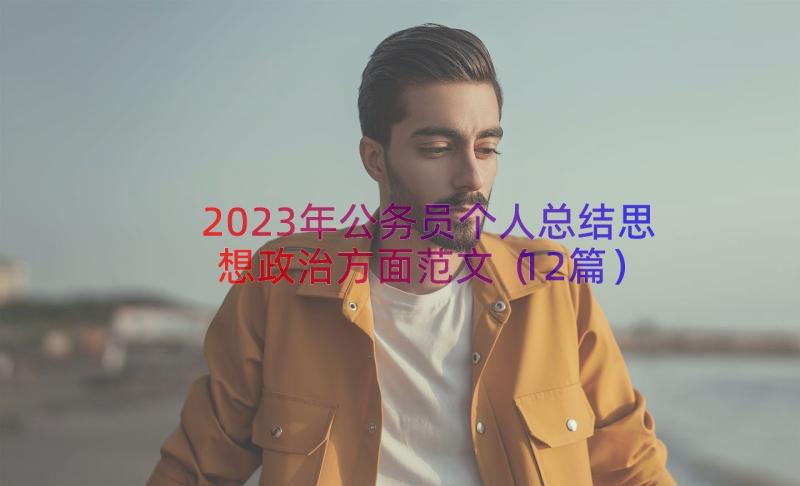 2023年公务员个人总结思想政治方面范文（12篇）