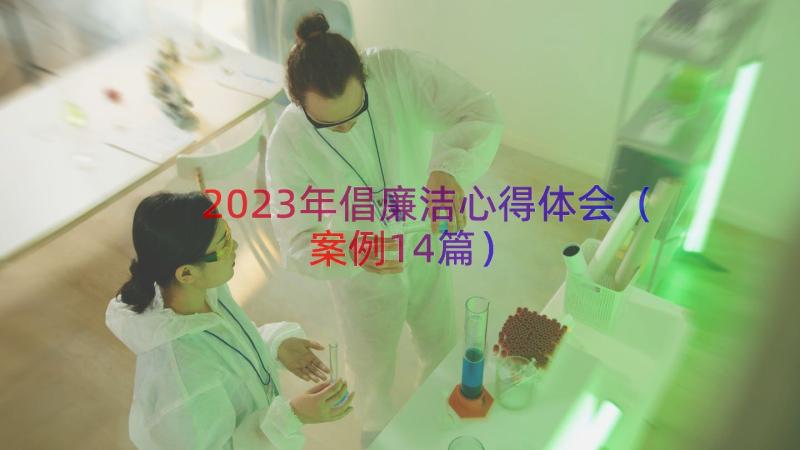 2023年倡廉洁心得体会（案例14篇）