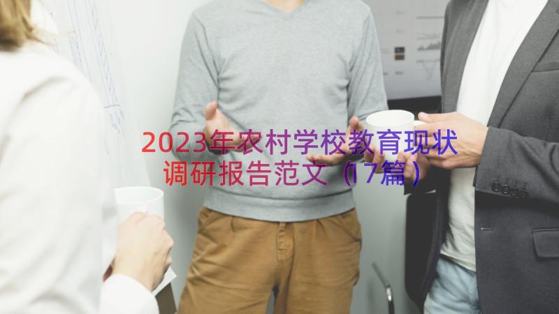 2023年农村学校教育现状调研报告范文（17篇）