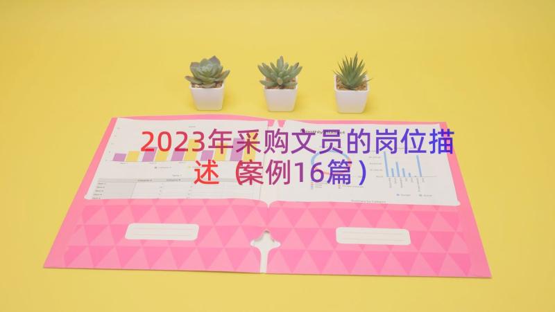 2023年采购文员的岗位描述（案例16篇）