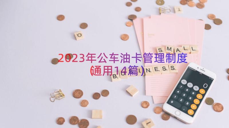 2023年公车油卡管理制度（通用14篇）