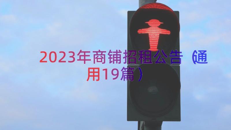 2023年商铺招租公告（通用19篇）