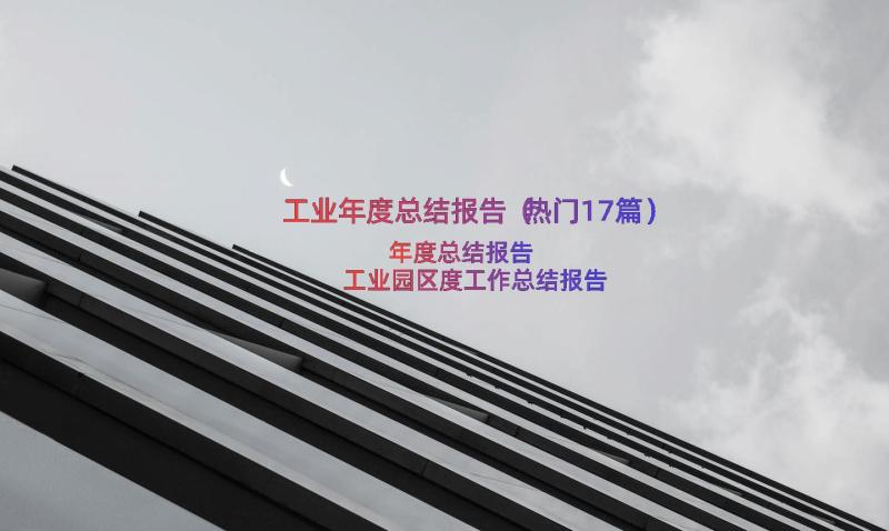 工业年度总结报告（热门17篇）