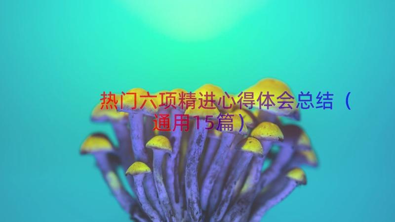 热门六项精进心得体会总结（通用15篇）