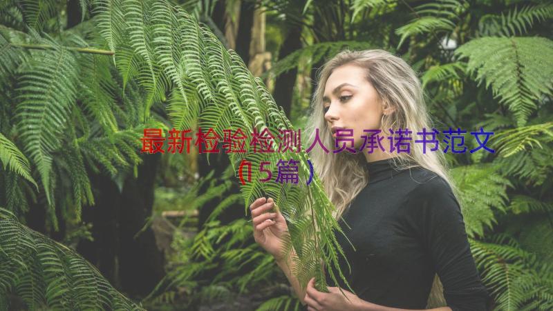 最新检验检测人员承诺书范文（15篇）