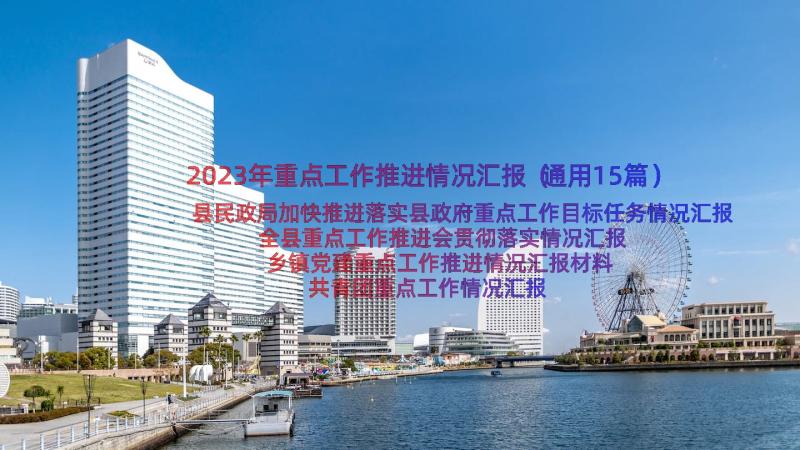 2023年重点工作推进情况汇报（通用15篇）