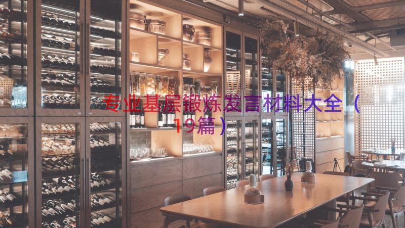 专业基层锻炼发言材料大全（19篇）