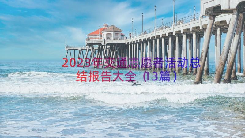 2023年交通志愿者活动总结报告大全（13篇）