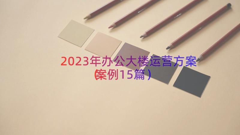 2023年办公大楼运营方案（案例15篇）