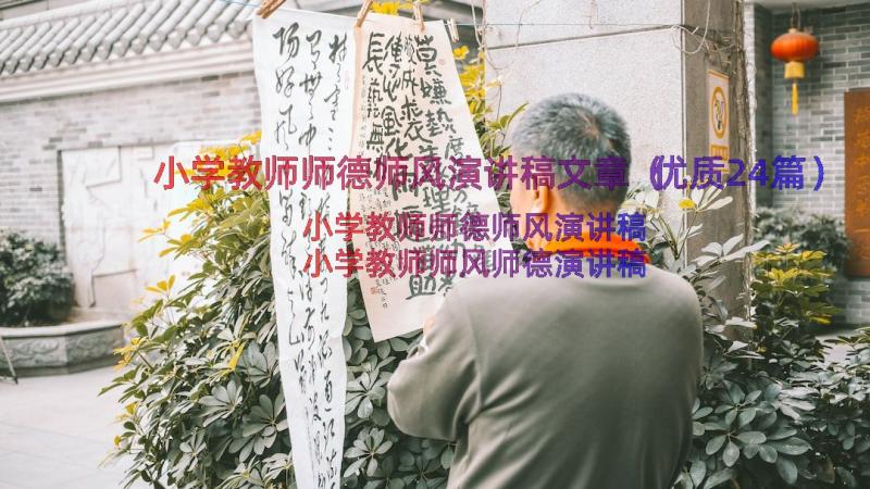 小学教师师德师风演讲稿文章（优质24篇）