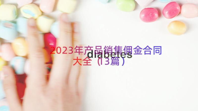 2023年产品销售佣金合同大全（13篇）