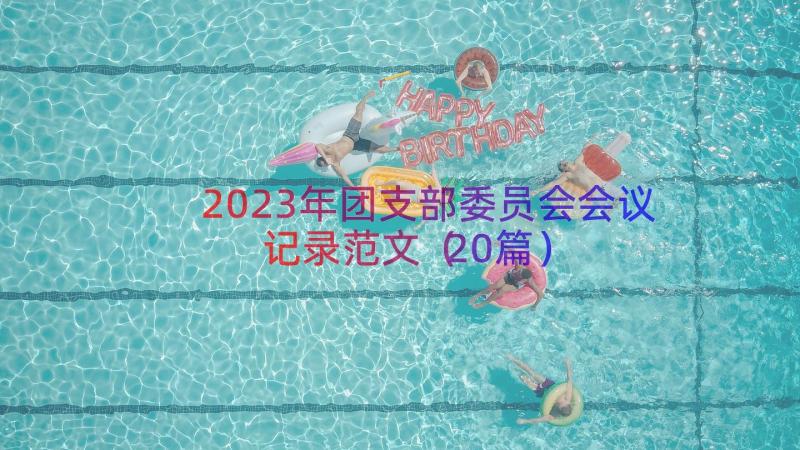 2023年团支部委员会会议记录范文（20篇）