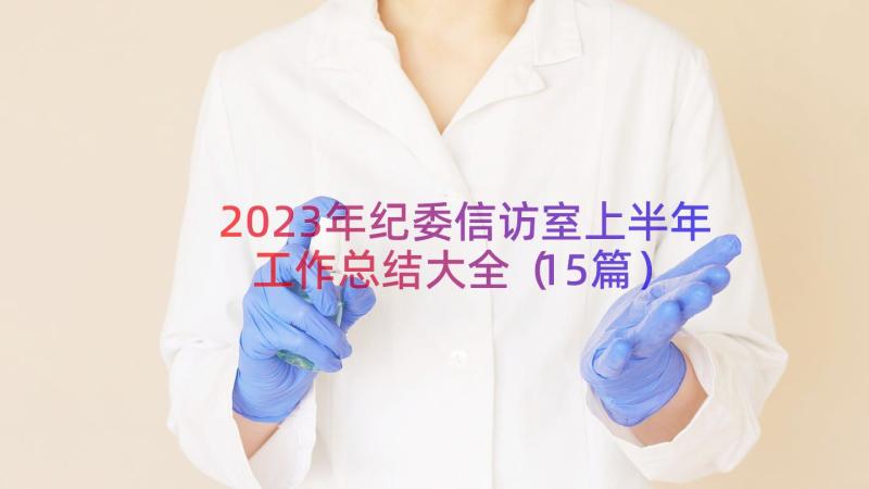 2023年纪委信访室上半年工作总结大全（15篇）