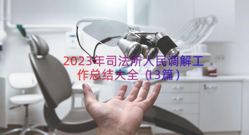 2023年司法所人民调解工作总结大全（13篇）