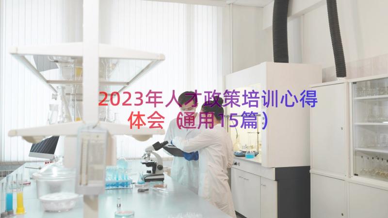 2023年人才政策培训心得体会（通用15篇）