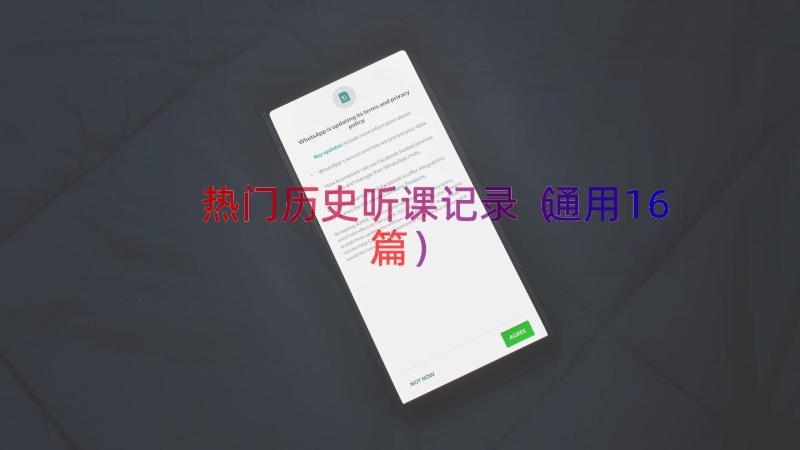 热门历史听课记录（通用16篇）