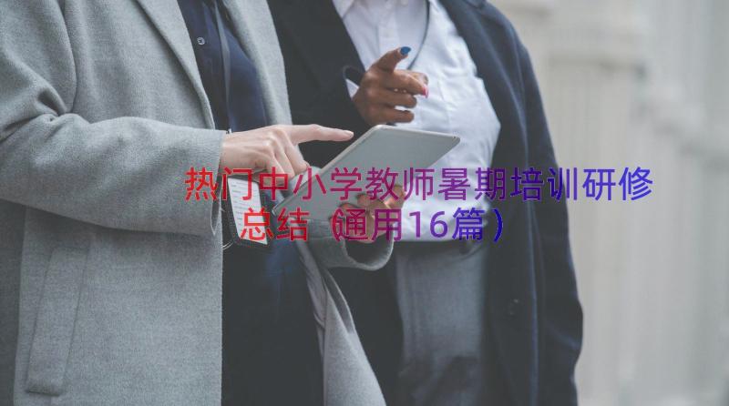 热门中小学教师暑期培训研修总结（通用16篇）