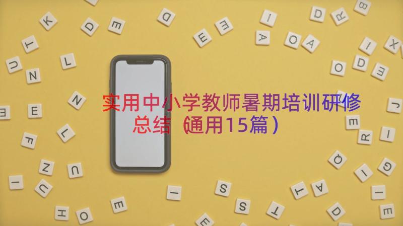 实用中小学教师暑期培训研修总结（通用15篇）