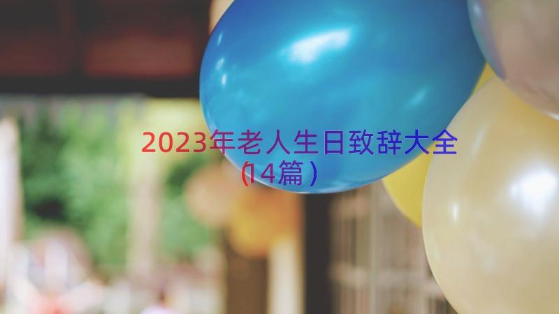 2023年老人生日致辞大全（14篇）