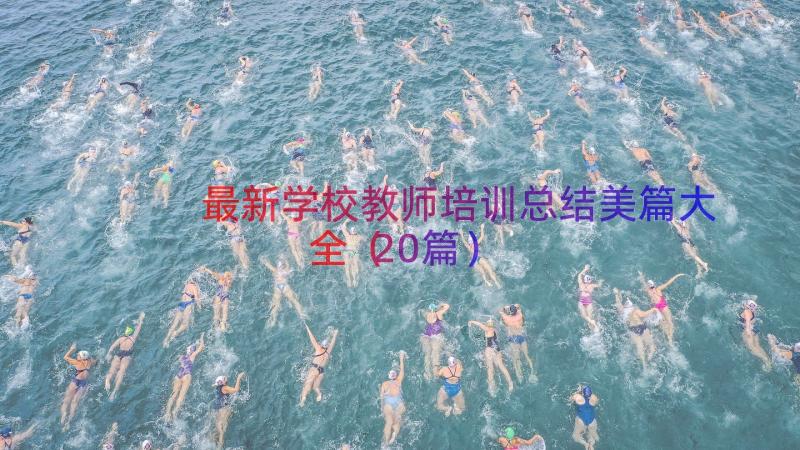 最新学校教师培训总结美篇大全（20篇）