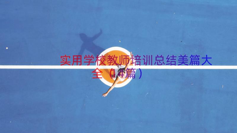 实用学校教师培训总结美篇大全（14篇）