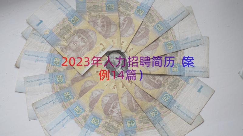 2023年人力招聘简历（案例14篇）