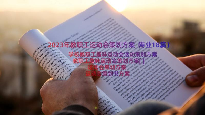 2023年教职工运动会策划方案（专业18篇）