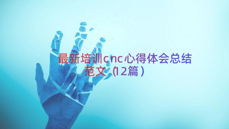 最新培训cnc心得体会总结范文（12篇）