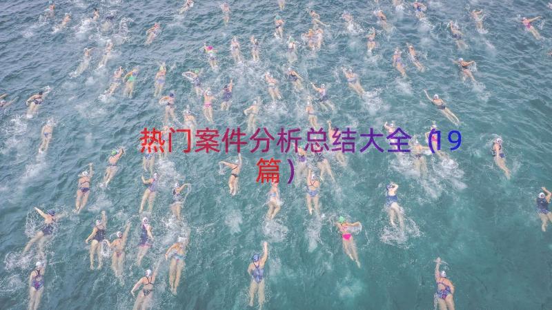 热门案件分析总结大全（19篇）