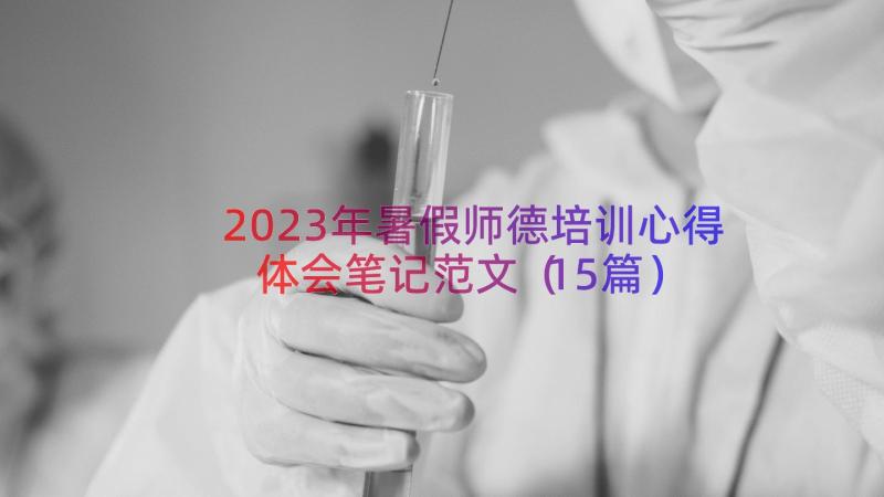 2023年暑假师德培训心得体会笔记范文（15篇）