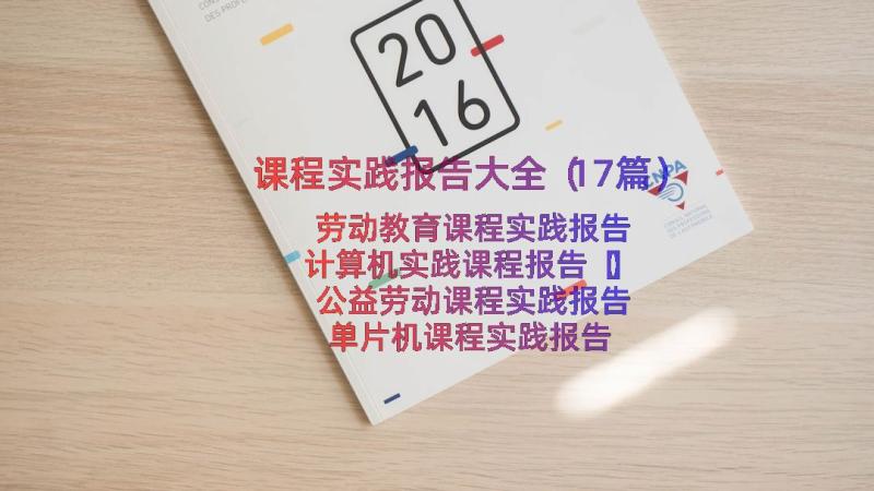 课程实践报告大全（17篇）